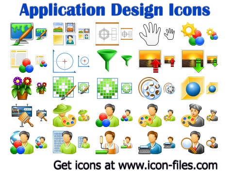 Application Design Icons software